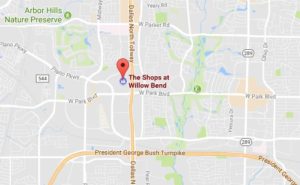Plano Shops at Willow Bend map